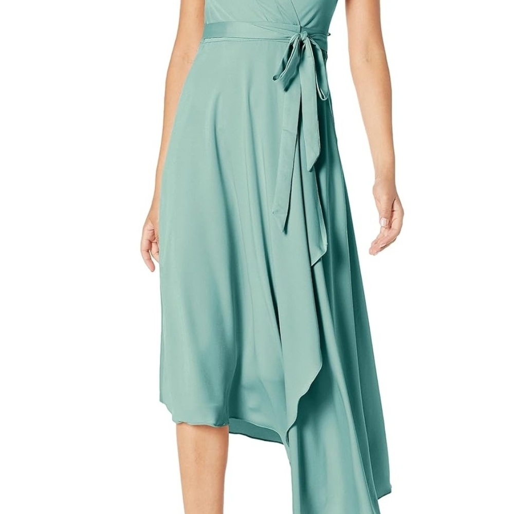 BCBGMaxAzria Asymmetrical Teal Dress